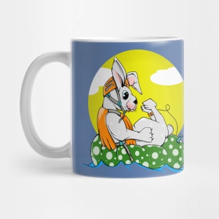 Rabbit on a river Mug